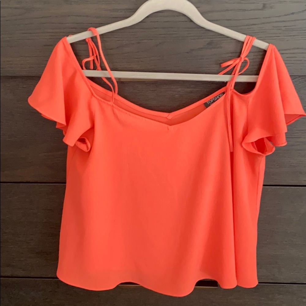 Topshop cold shoulder blouse